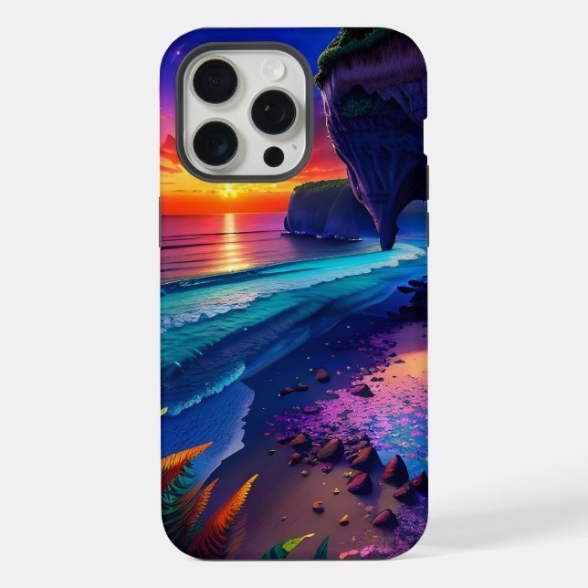 Funda Para iPhone Fantasía Playa Tropical Cuatro (Reverso )