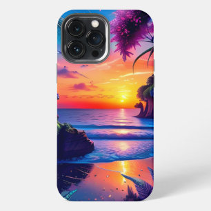 Funda Para iPhone 13 Pro Max Fantasía Playa Tropical Dos
