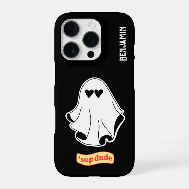 Funda Para iPhone Fantasma con los ojos de amor, amigo sucio (Reverso)