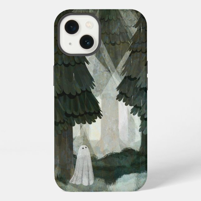 Funda Para iPhone Fantasma del bosque de pinos (Reverso )