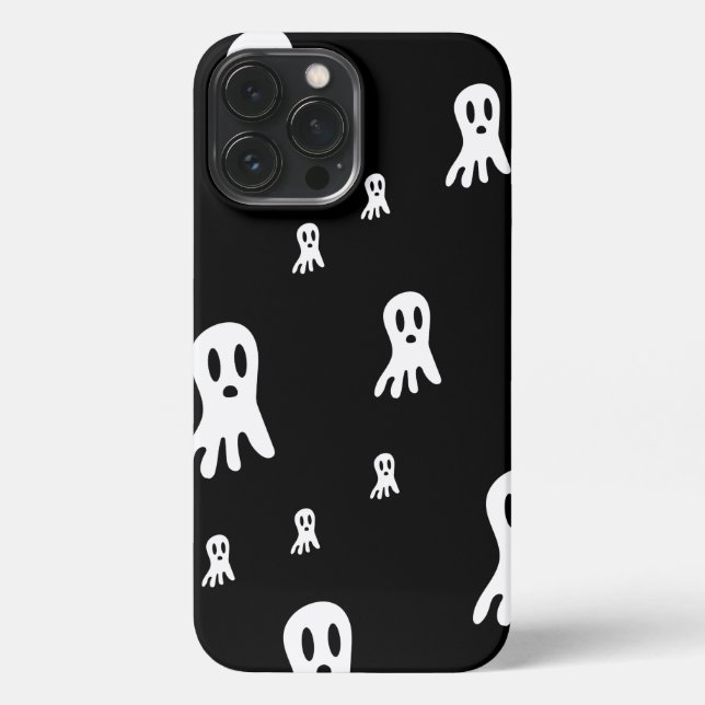 Funda Para iPhone Fantasmas oscuros de Halloween (Reverso )