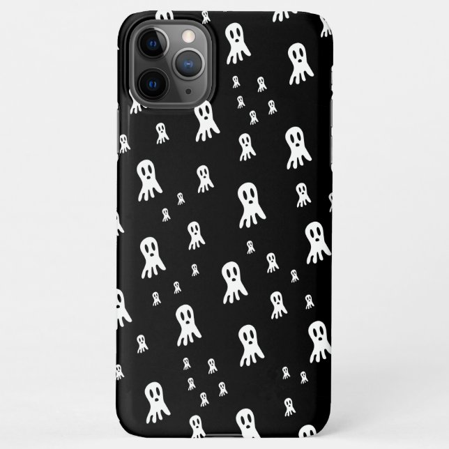 Funda Para iPhone Fantasmas oscuros de Halloween (Reverso)
