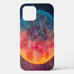 Funda Para iPhone 12 Fantástica pintura al óleo hermoso gran planeta lu