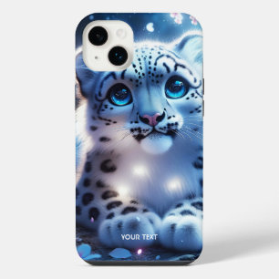 Funda Para iPhone 14 Plus Fantástico Bebé Leopardo de las Nieves Lindo