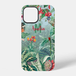 Funda Para iPhone 12 Fantástico Fabuloso Monograma de Selva Tropical