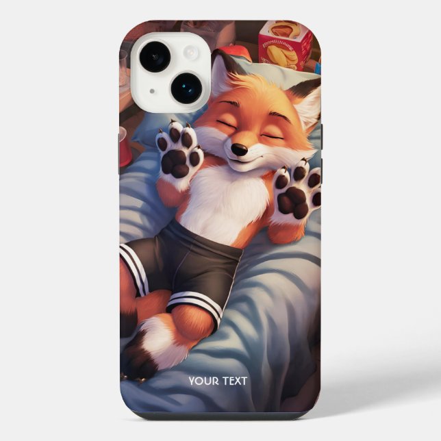 Funda Para iPhone Fantasy Cuse Bebé Fox Sleeping (Reverso)
