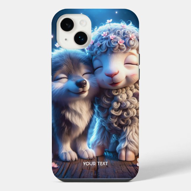 Funda Para iPhone Fantasy Cute Babies Lobo de oveja (Reverso)