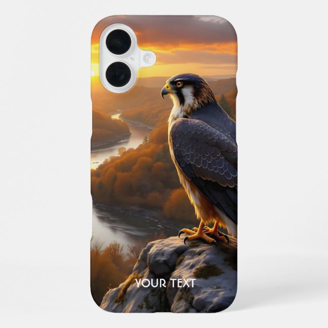 Funda Para iPhone Fantasy Cute Falcon Sunset Fall (Reverso )