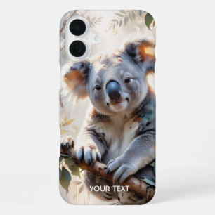 Funda Para iPhone 16 Plus Fantasy Cute Koala Tree Watercolor