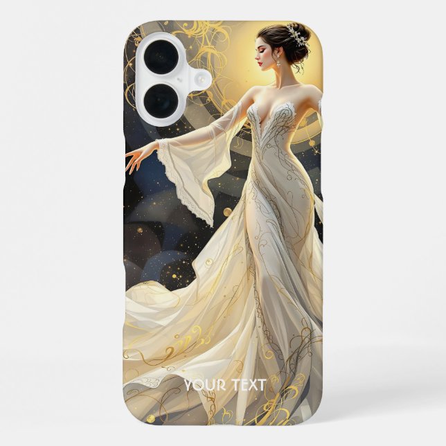 Funda Para iPhone Fantasy Cute Lady espacio de baile (Reverso )
