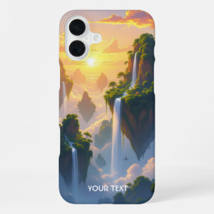 Funda Para iPhone 16 Plus Fantasy Cute Sunset Islands Waterfalls