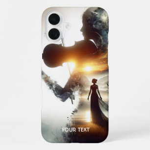 Funda Para iPhone 16 Plus Fantasy Cute Violin Chica Sun