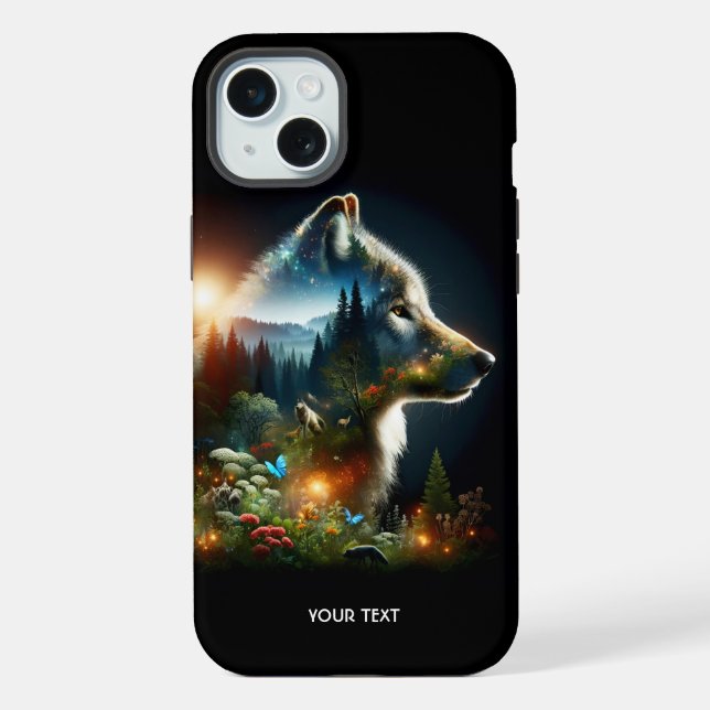 Funda Para iPhone Fantasy Cute Wolf Doble exposición (Reverso )