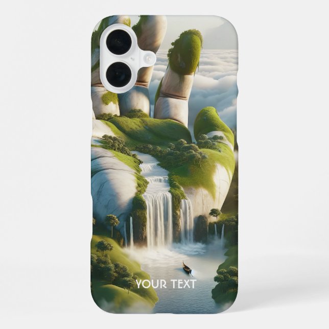 Funda Para iPhone Fantasy Nubes de bosque de manos cortas (Reverso )