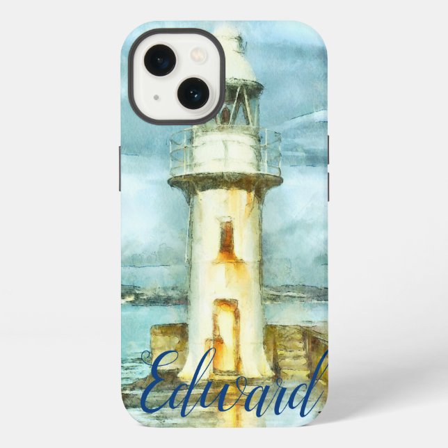 Funda Para iPhone Faro de Nueva Inglaterra (Reverso )