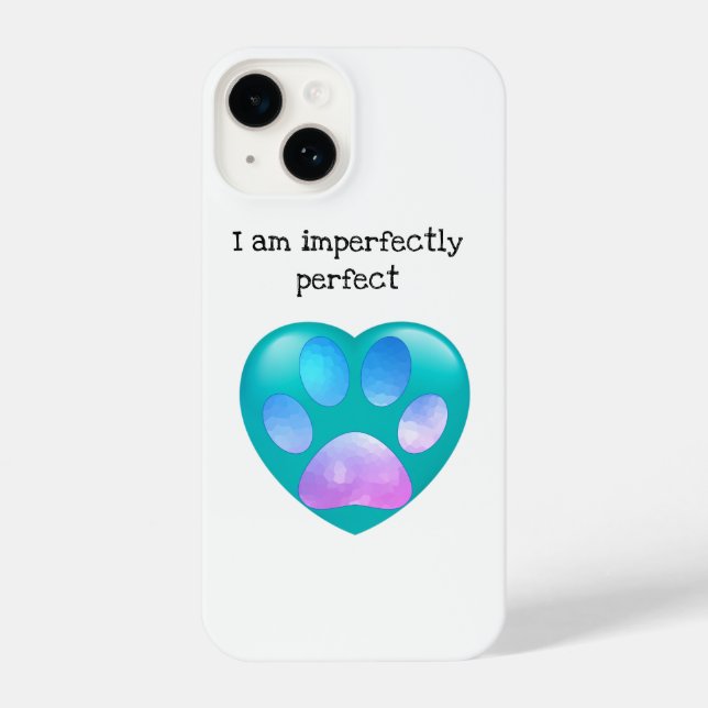 Funda Para iPhone Fashion motivational pet foot print quote (Reverso )