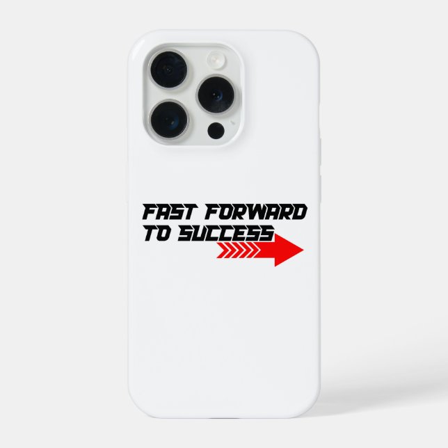 Funda Para iPhone Fast Forward – Bold Red Motivation Quote Design (Reverso )