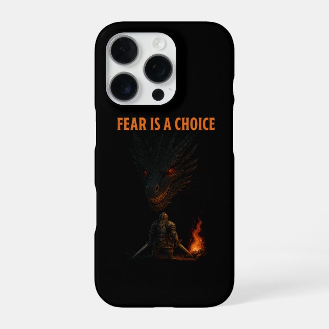 Funda Para iPhone Fear Is a Choice | Motivational Fantasy (Reverso)