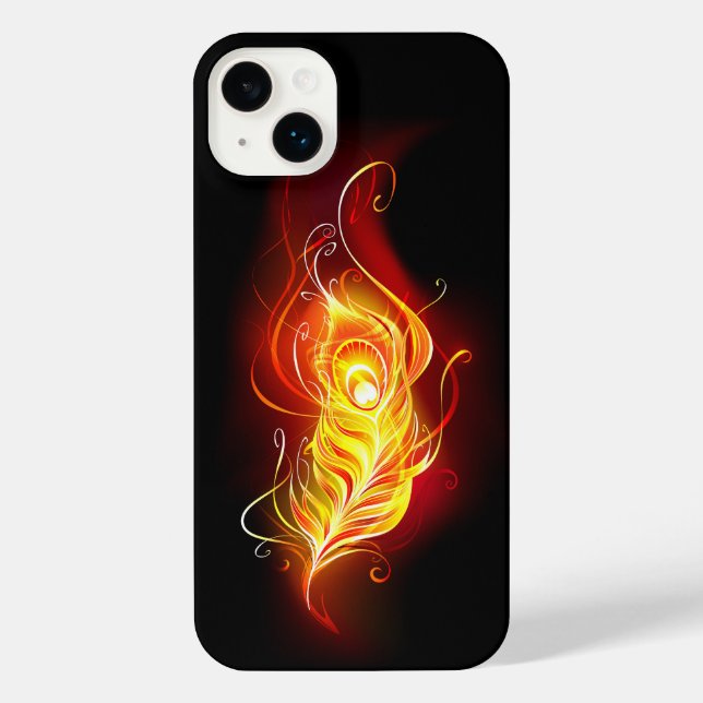 Funda Para iPhone Feather Peacock (Reverso )