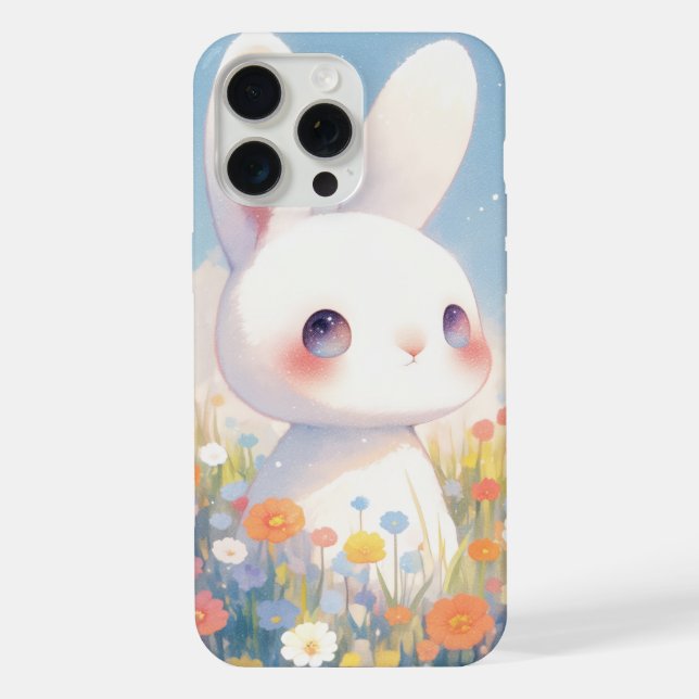 Funda Para iPhone Felicidad de Flor de Conejo (Reverso )