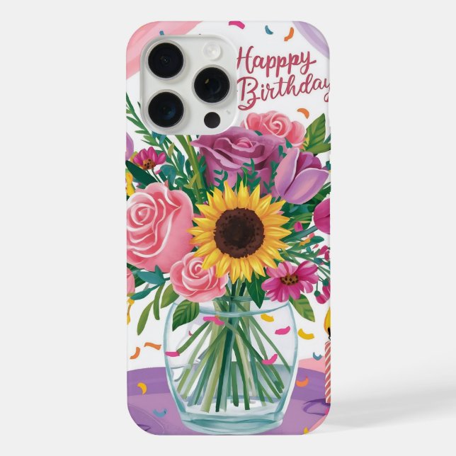 Funda Para iPhone Feliz Cumpleaños  (Reverso )