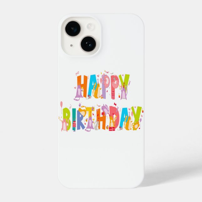 Funda Para iPhone Feliz cumpleaños, divertida celebración del cumple (Reverso )