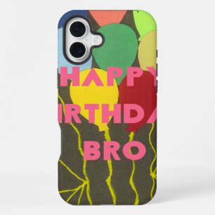 Funda Para iPhone 16 Plus Feliz cumpleaños hermano