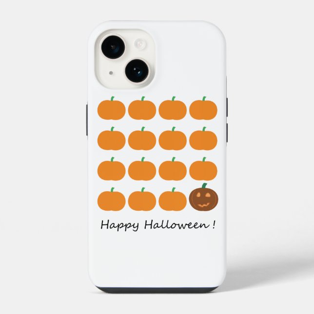 Funda Para iPhone Feliz Halloween Parche de Calabaza Lindo (Reverso )