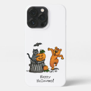 Funda Para iPhone 13 Pro ¡Feliz Halloween! Perro de gato y araña