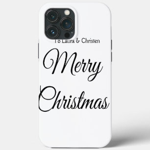 Funda Para iPhone 13 Pro Max Feliz Navidad añadir nombre texto regalo personali