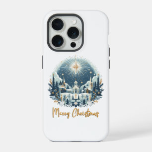 Feliz Navidad azul y dorado