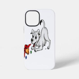 Funda Para iPhone 12 Mini ¡Feliz Navidad! Cachorro con Campana y Bola