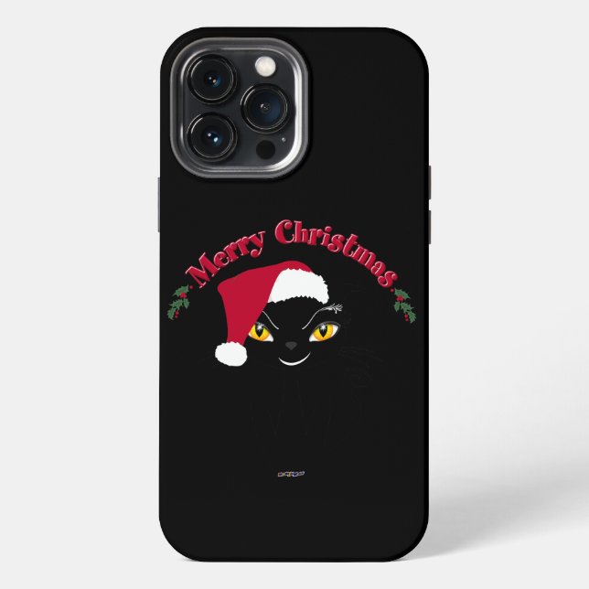 Funda Para iPhone Feliz Navidad Gato Kitty (Reverso )