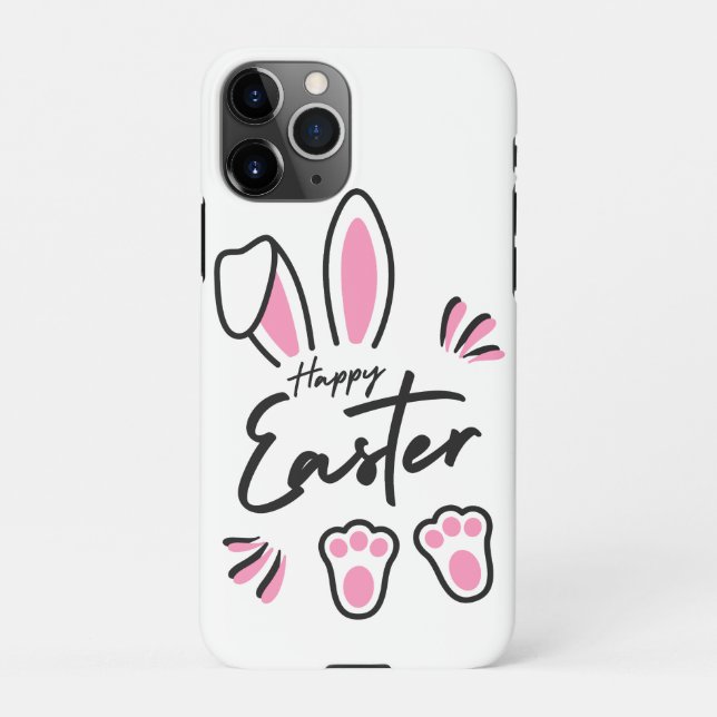 Funda Para iPhone Feliz Pascua (Rosa) (Reverso)