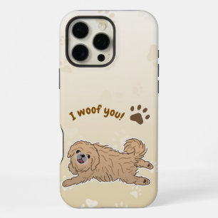 Funda Para iPhone 16 Pro Max Feliz Perro Pekín, amante de ti