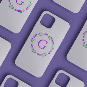 Funda Para iPhone 12 Mini Femenino y Lindo Minimalista Lavanda Púrpura