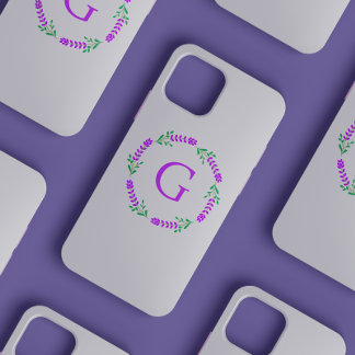 Funda Para iPhone 12 Mini Femenino y Lindo Minimalista Lavanda Púrpura