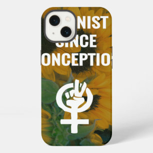 Feminista puesto que caja del teléfono del