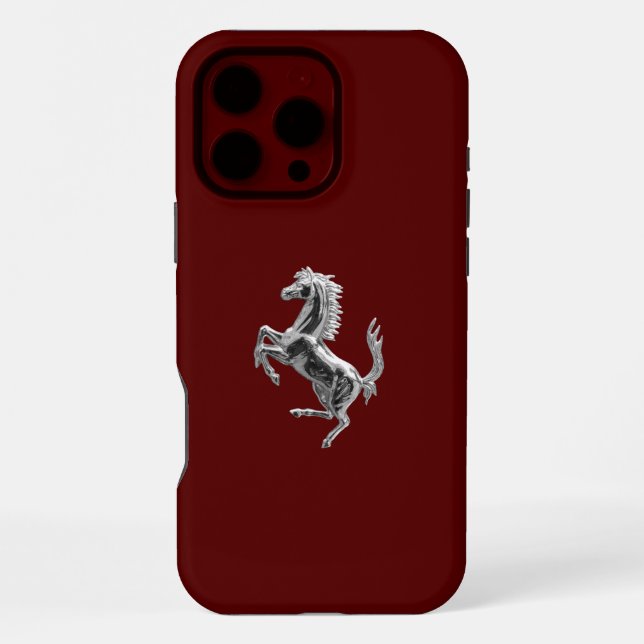 Funda Para iPhone Ferrari Caballo de Cromo (Reverso )