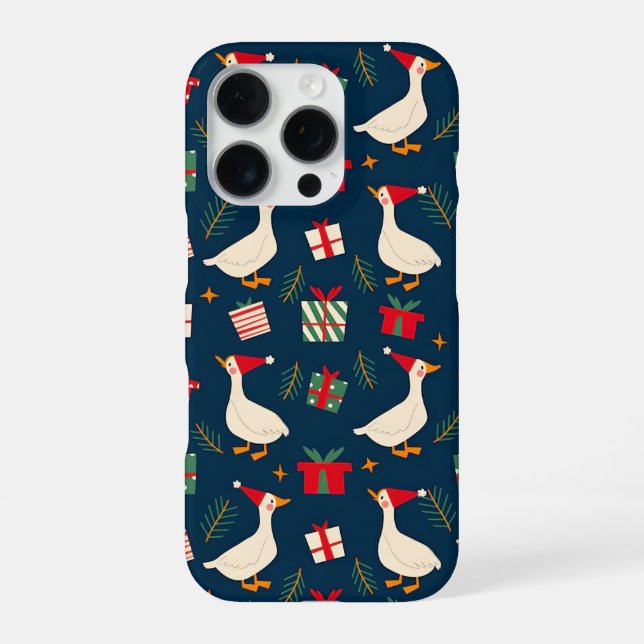 Funda Para iPhone Festive Goose Christmas – Funny Holiday Gag Gift  (Reverso)