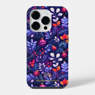 Funda Para iPhone 14 Pro Festividad artística - Ornamento festivo púrpura p