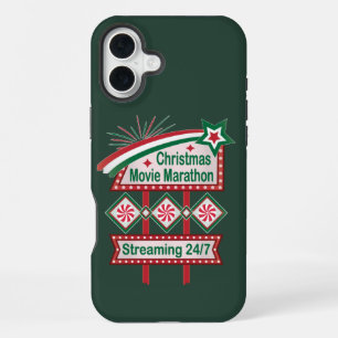 Funda Para iPhone 16 Plus Festividad de Maratón Retro Marquee de la película