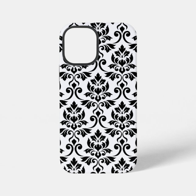 Funda Para iPhone Feuille Damask Lg Pattern Black on White (Reverso )