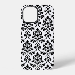 Funda Para iPhone 12 Feuille Damask Lg Pattern Black on White