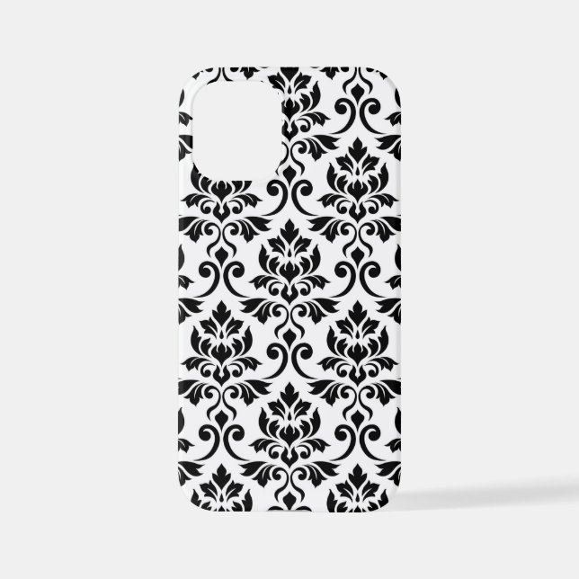 Funda Para iPhone Feuille Damask Lg Pattern Black on White (Reverso )