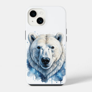 Funda Para iPhone 14 Fierce acuarela oso polar