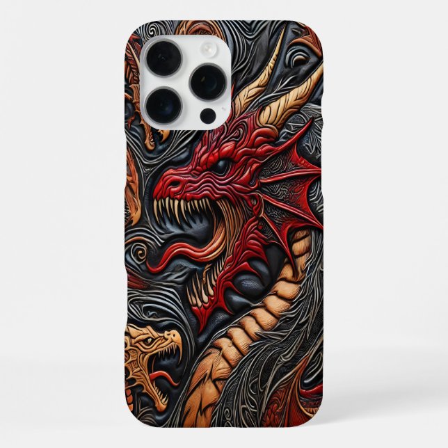 Funda Para iPhone Fierce Dragon Art (Reverso )