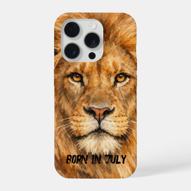 Funda Para iPhone Fierce Lion – Wild July Birth Month Animal (Reverso )