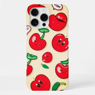 Funda Para iPhone 16 Pro Max Fiesta de Cerezas Kawaii