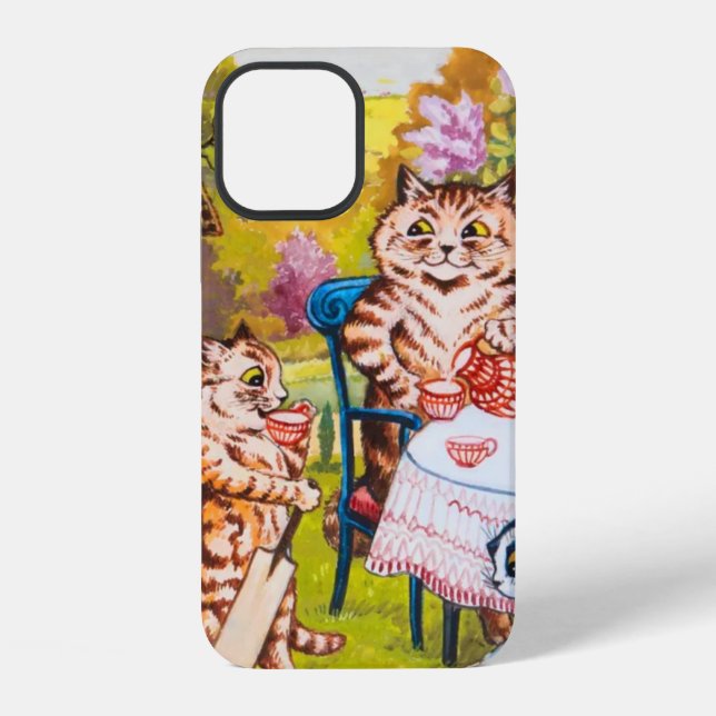 Funda Para iPhone Fiesta de gatos en el jardín (Reverso )